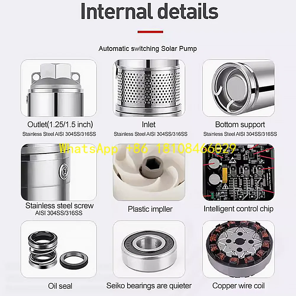 

rrigation High Solar Deep Well Pump for Foreign Trade Custom High-Lift Stainless Steel Submersible DC Pump for High Farm Water I