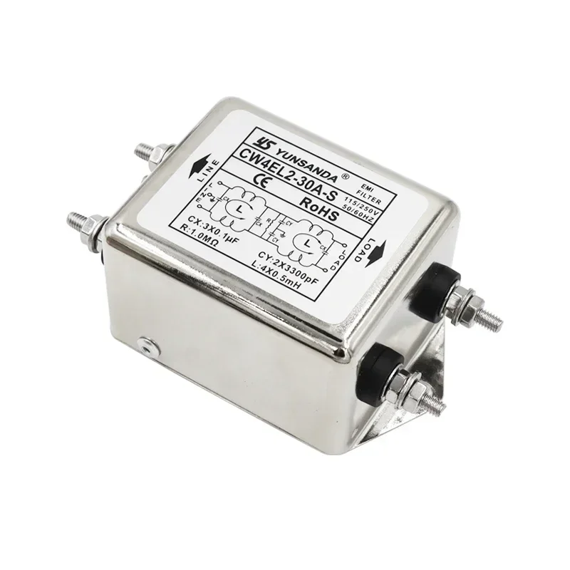 High performance anti-interference single-phase 220V power filter CW4EL2-3A-S screw interface