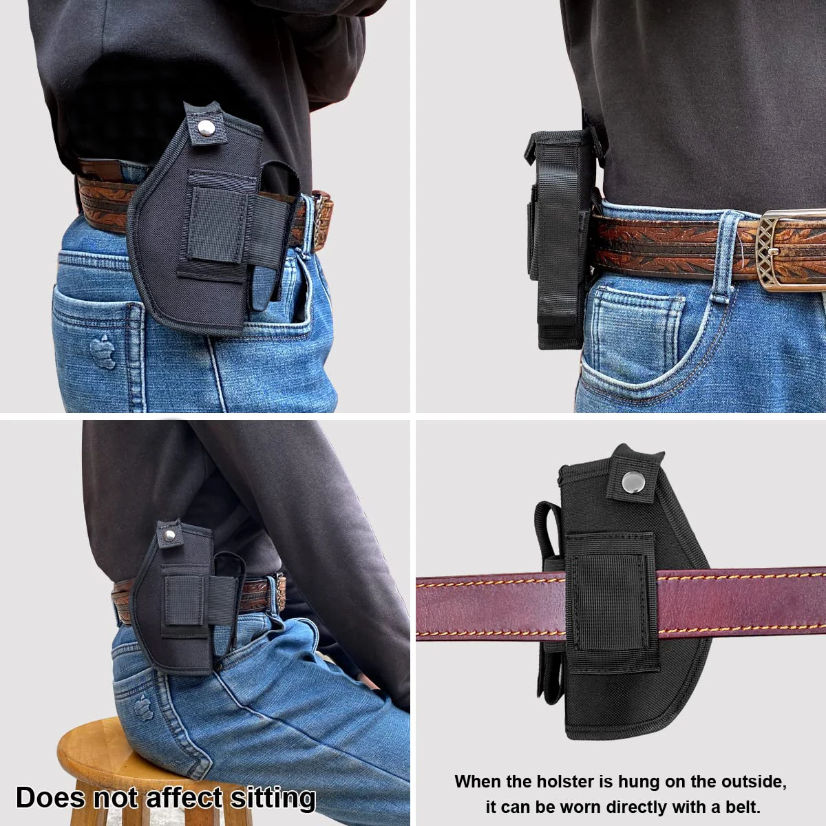 Gun Holster with Small & Medium Laser for Pistols : Glock 19 17..Taurus G3C G3 9mm..Sig Sauer..S&W M&P Shield..Ruger