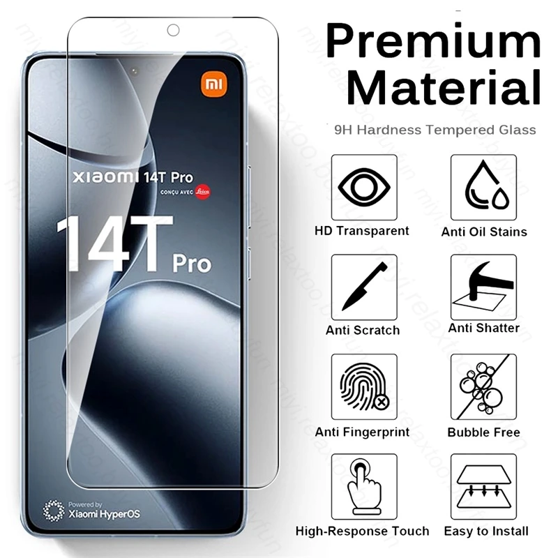 Xiaomi14T Pro Glass 6 In 1 Camera Protector for Xiaomi 14T Pro 5G Xiomi Mi14T Mi 14 T 2024 Tempered Glass Screen Protectors Film