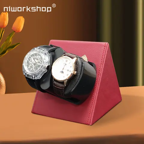1pc Niworkshop 자동 시계 와인더, 조용한 모터가있는 2 슬롯 시계 케이스, 부드러운 시계 베개 맞는 레이디 및 남자 시계, USB 전원