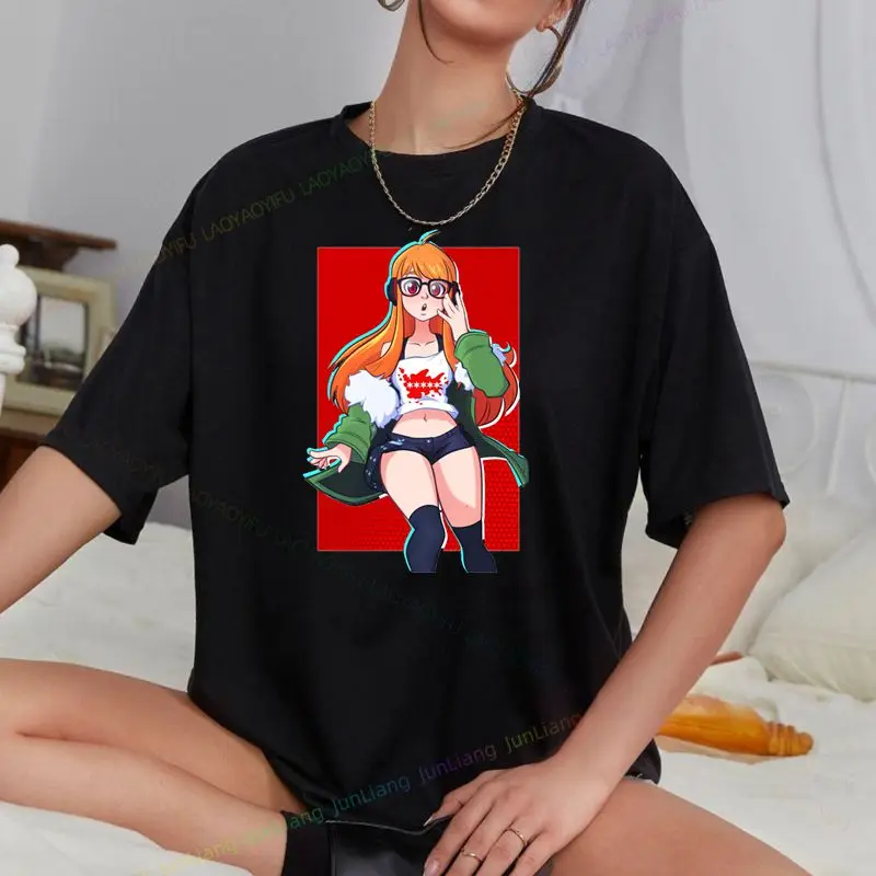 Persona 5 Futaba Sakura Cartoon T-shirts Unisex Anime Cos Futaba Sakura Cosplay Costume  Casual T-Shirt