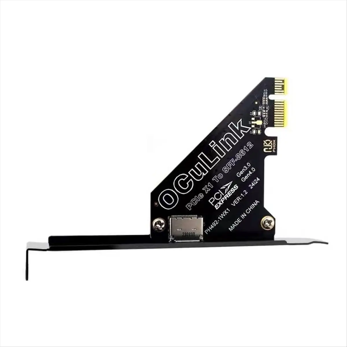 N86R PCIe 4.0 X1 to Oculink SFF8611/8612 Expansion Card to SFF-8639 U.2 SSD for External Graphics Card for Win/Linux