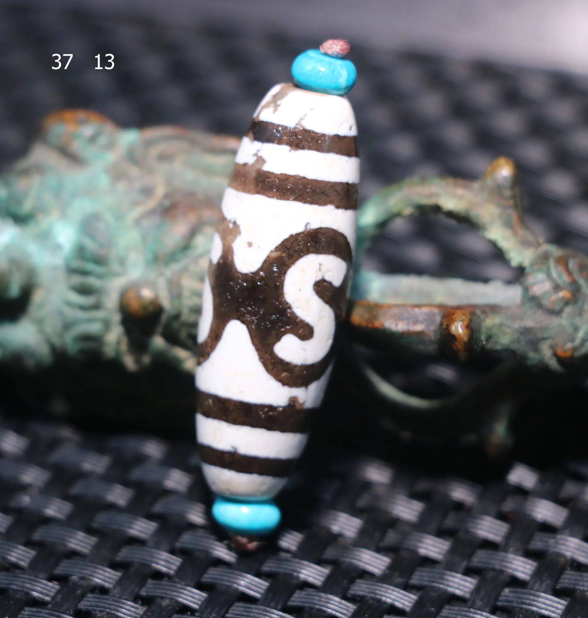 4A Q Magic Energy Tibetan Top Old Agate Tiger Tooth S Hook dZi Bead Size Fit For Making Bracelet For Jewelry Amulet Timestown