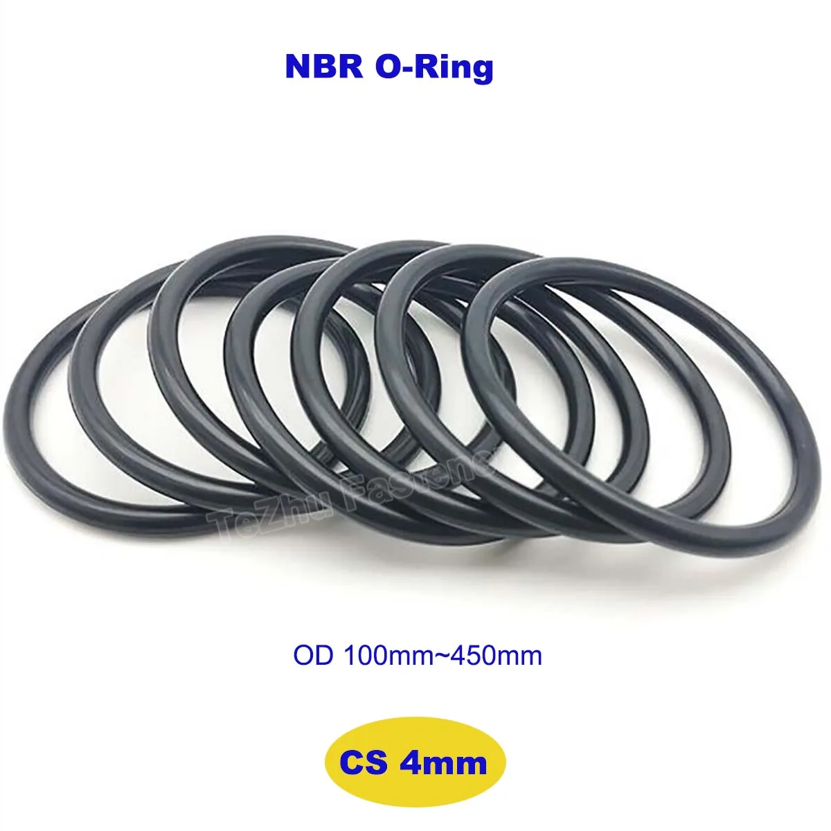 CS 4mm NBR O Ring Seal Gasket Nitrile Butadiene Rubber O-Ring Oil Seal Seals Automobile Sealing Flat Ring Washer OD 100mm~450mm