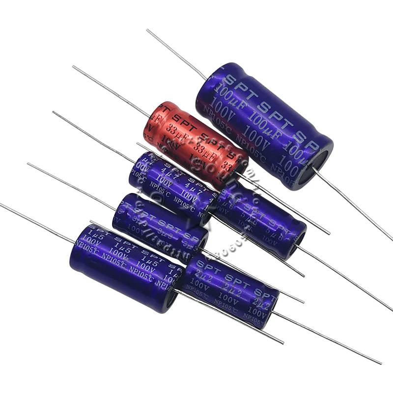 2pcs 1.5uF-220uF 100V Non-Polarity Electrolytic Capacitor For Audio Speaker Frequency Divider Crossover Accessories