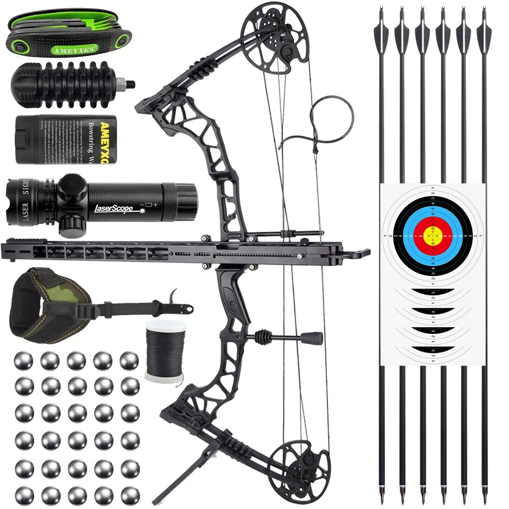 

Archery Compound Bow Launcher Kit Alloy Bow 35-70lbsShooting Hunting Target Recurve Bow Compound Outdoor Archery Accessory