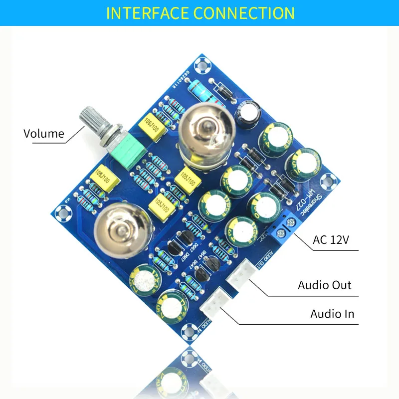 UNISIAN HIFI rura próżniowa przedwzmacniacz płyty 6J1 dobry dźwięk elektroniczny przedwzmacniacz bufora żółci AC12V do wzmacniacza domowego