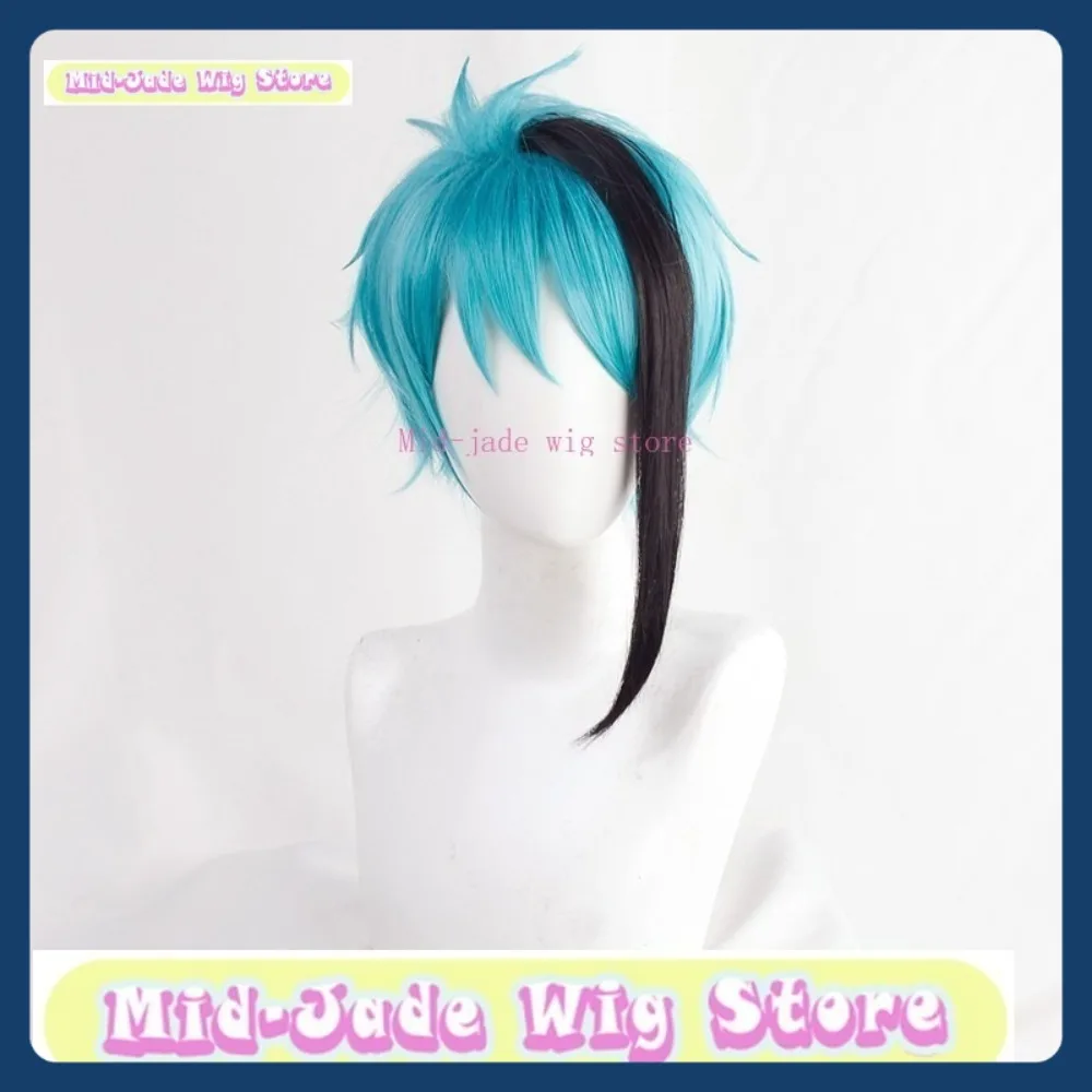 Parrucca Mid-jade Negozio Twisted Wonderland Floyd Leech Parrucca Cosplay Gioco Anime Gioco di ruolo Halloween Party Performance Capelli sintetici