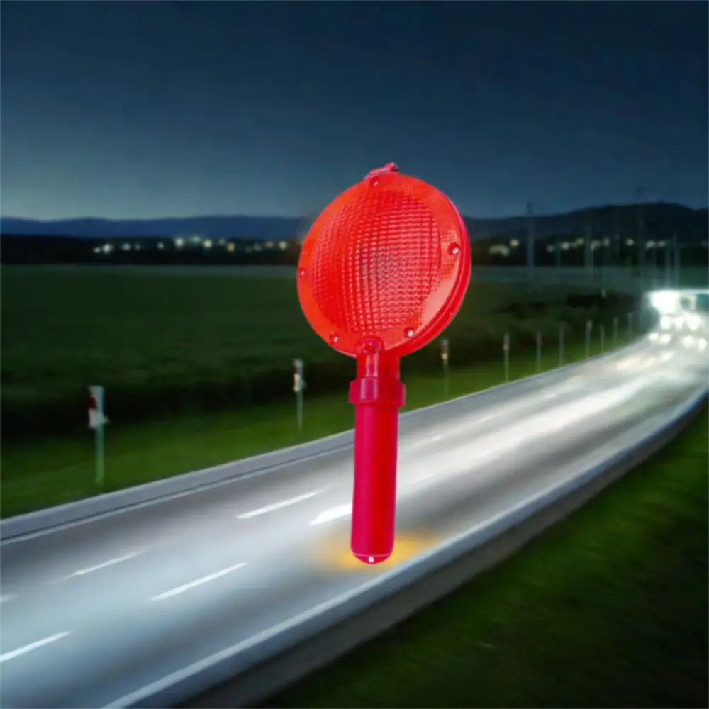Waterproof Handheld LED Barricade Light with Hanging Ring LED Light Source Traffic Safety Light High Visibility Strobe Function