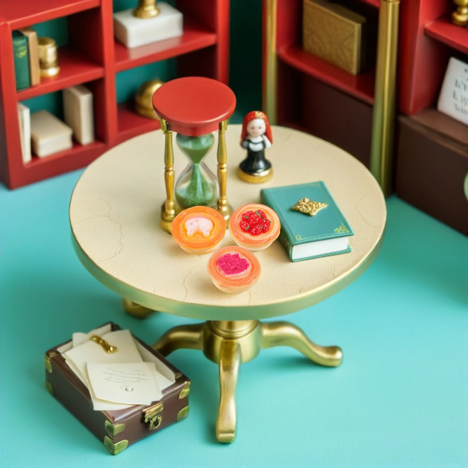 10 قطعة دمية المنمنمات الغذاء فطائر البيض الصغيرة واقعية التظاهر اللعب زينة اكسسوارات المطبخ DIY بها بنفسك المشهد الصغير الغذاء #2