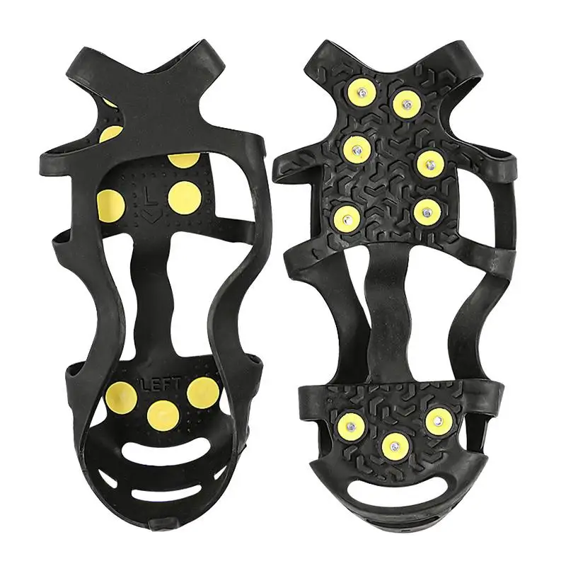 Ice Spikes For Shoes Lightweight Ice Snow Grippers With 9 Teeth Anti-Slip Outdoor Gear Witer Ice Grips Fits Sneakers Hiking