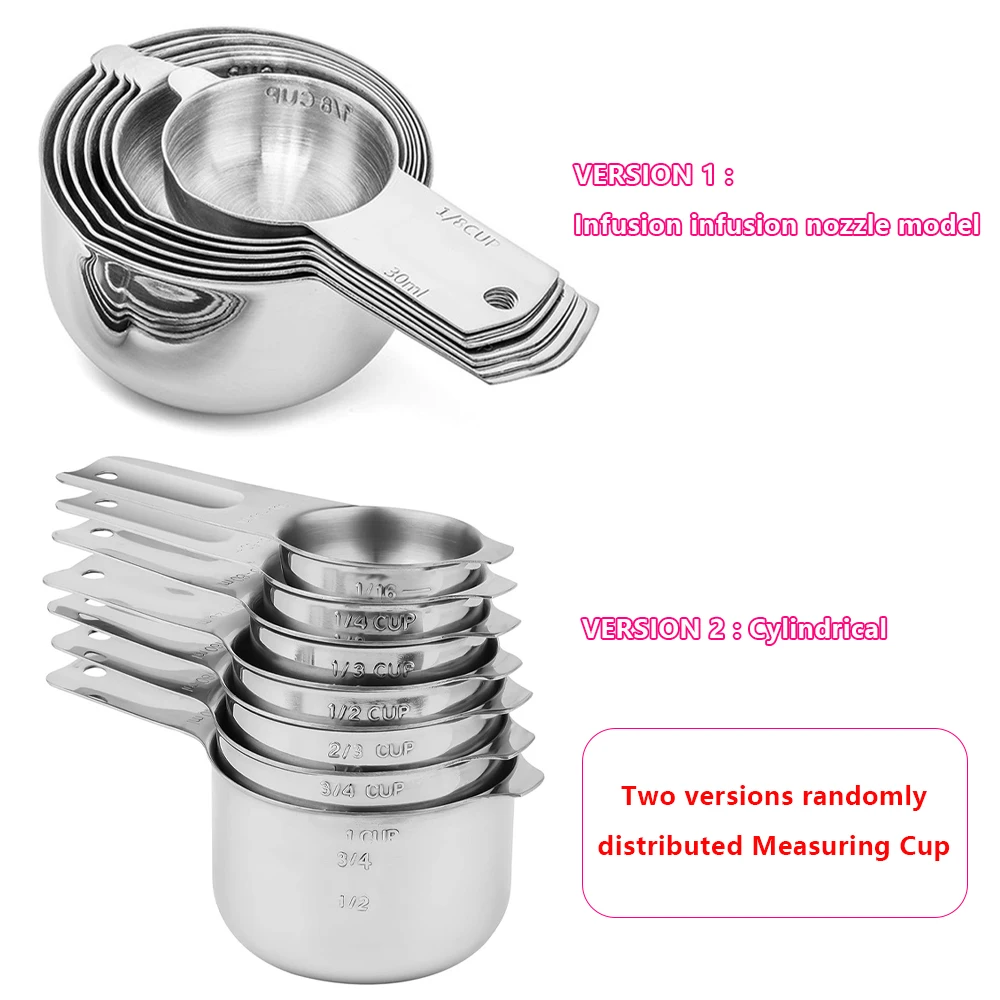 Stainless Steel Measuring Cup and Spoons Set 14PCS with Leveler,Dry and Liquid Ingredients, Perfect for Cooking & Baking