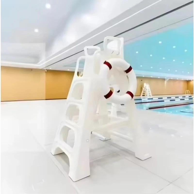 Swimming pool, plastic lifetime chair leather material, white, stable and durable, sun protection, heat protection