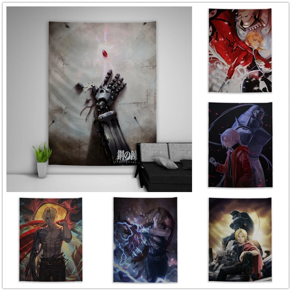 Canvas Painting Living Room Decor Pictures Bedroom Home Decor Fullmetal Alchemist Edward Alphonse Elric Wall Art Prints Posters