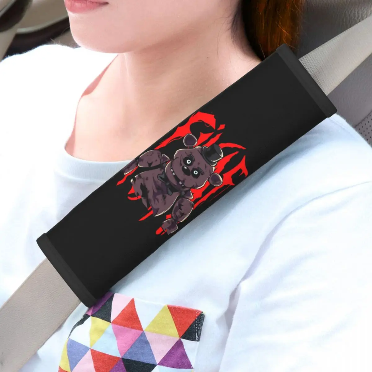 

Car FNAF At Freddys Seat Belt Cover Soft SeatBelt Cushion for Cars Backpack