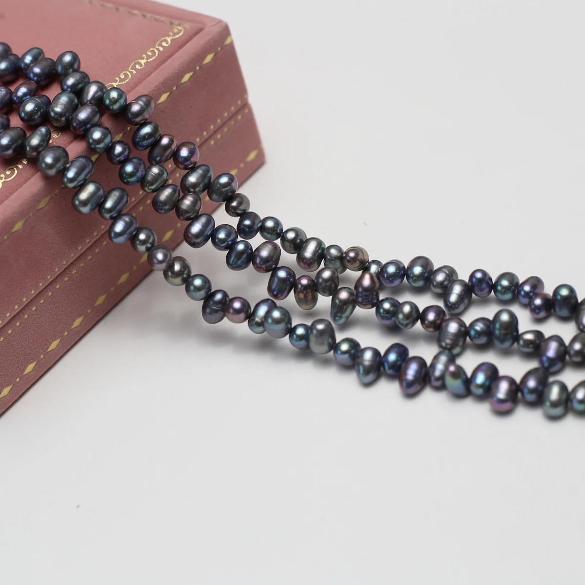 

5-6 мм черный натуральный жемчуг неправильной формы полуфабрикат бусины для изготовления ювелирных изделий DIY ожерелье аксессуары для браслетов 36 см