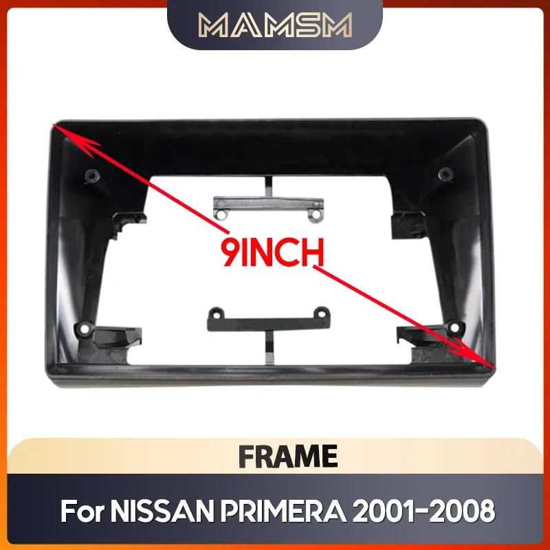 MAMSM 9inch Car Radio Fascia  Android for NISSAN PRIMERA 2001-2008 Stereo Frame Plate Adapter Navigation 2Din Panel Matten Black