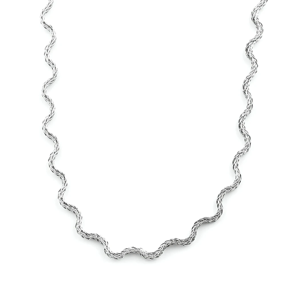 Wavy Twisted Stainless Steel Chain Necklace Black Gold Silver Color Wave Link Choker Minimalist Chain Women Fashion Jewelry Gift