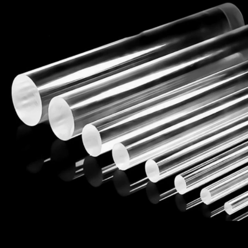 500mm Transparent PC Rod High Temperature Resistant Polycarbonate Solid Round Rod Processing Customization Dia. 2mm~40mm