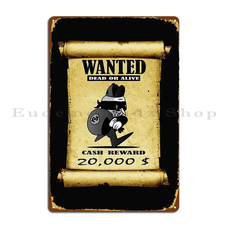 Pancarte métallique « Wanted Death Or Alive », plaques décoratives classiques pour club et cinéma, affiche imprimée en étain