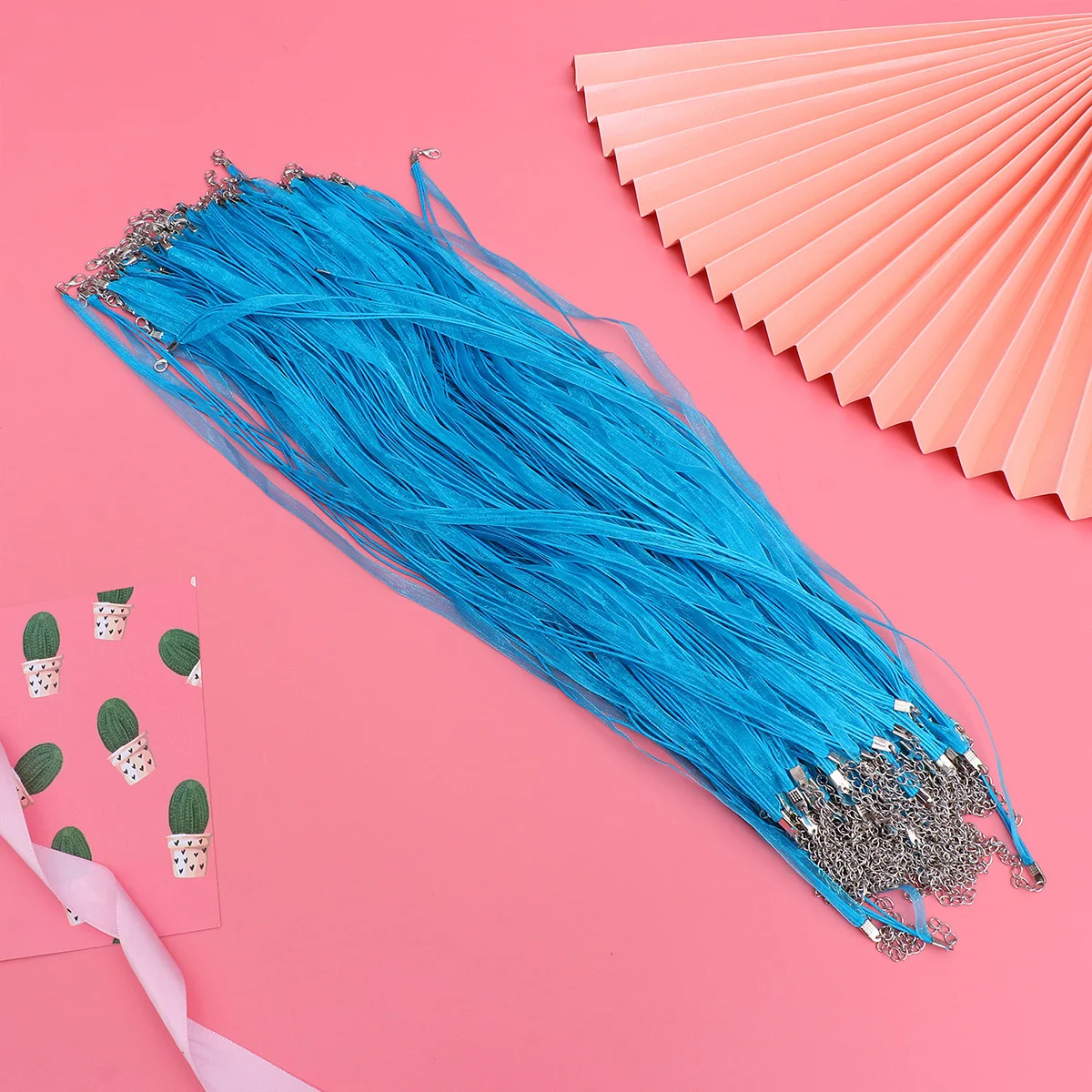 100Pcs Colorful Yarn Wax Rope Necklace Cords Jewelry Making Supplies Bracelet Necklace Adjustable Lobster Buckle Set