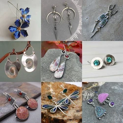 2024 Trend Women's Earrings Goth Vintage Cyberpunk Luxury Designer Sets Boho Style Fashion Dewelry Accessories