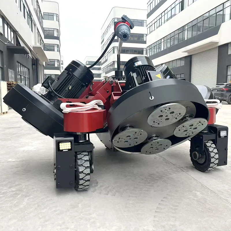 Large Planetary 3-Head Disc Floor Grinder - Dry Wet Dual-Use for Concrete/Epoxy/Cured Floors, High Power