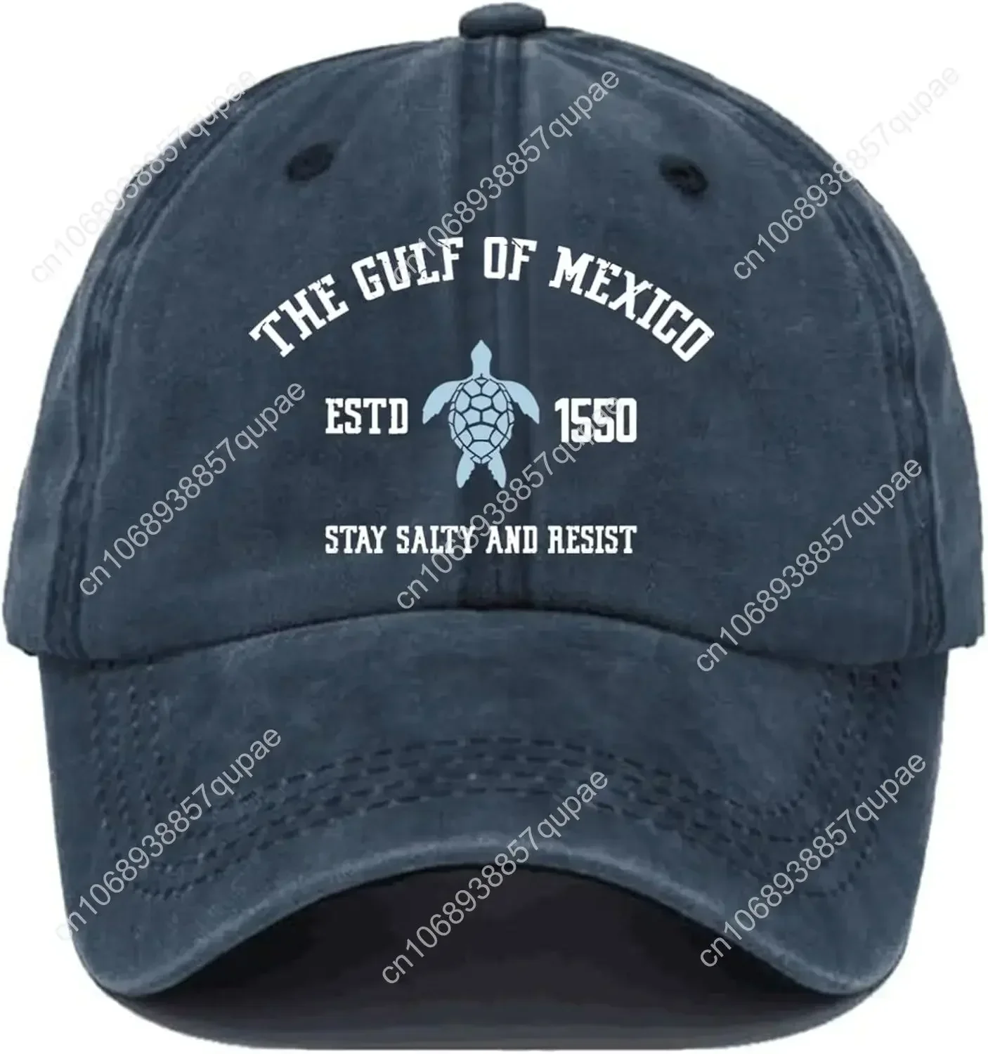 Gulf of Mexico Hat Sea Turtle Hat, Gulf of Mexico Established 1550 Cap, Vintage Baseball Caps for Men Women