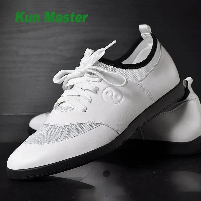 الصيف جلد طبيعي الكونغ فو تاي تشي أحذية فنون الدفاع عن النفس أحذية رياضية جلد البقر لينة جلد البقر تنفس الرجال النساء 2022