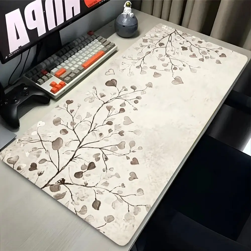 Beige Tree Branch Mousepad Playmat Table Mat Natural High Definition Texture Anime Games Pads For Office