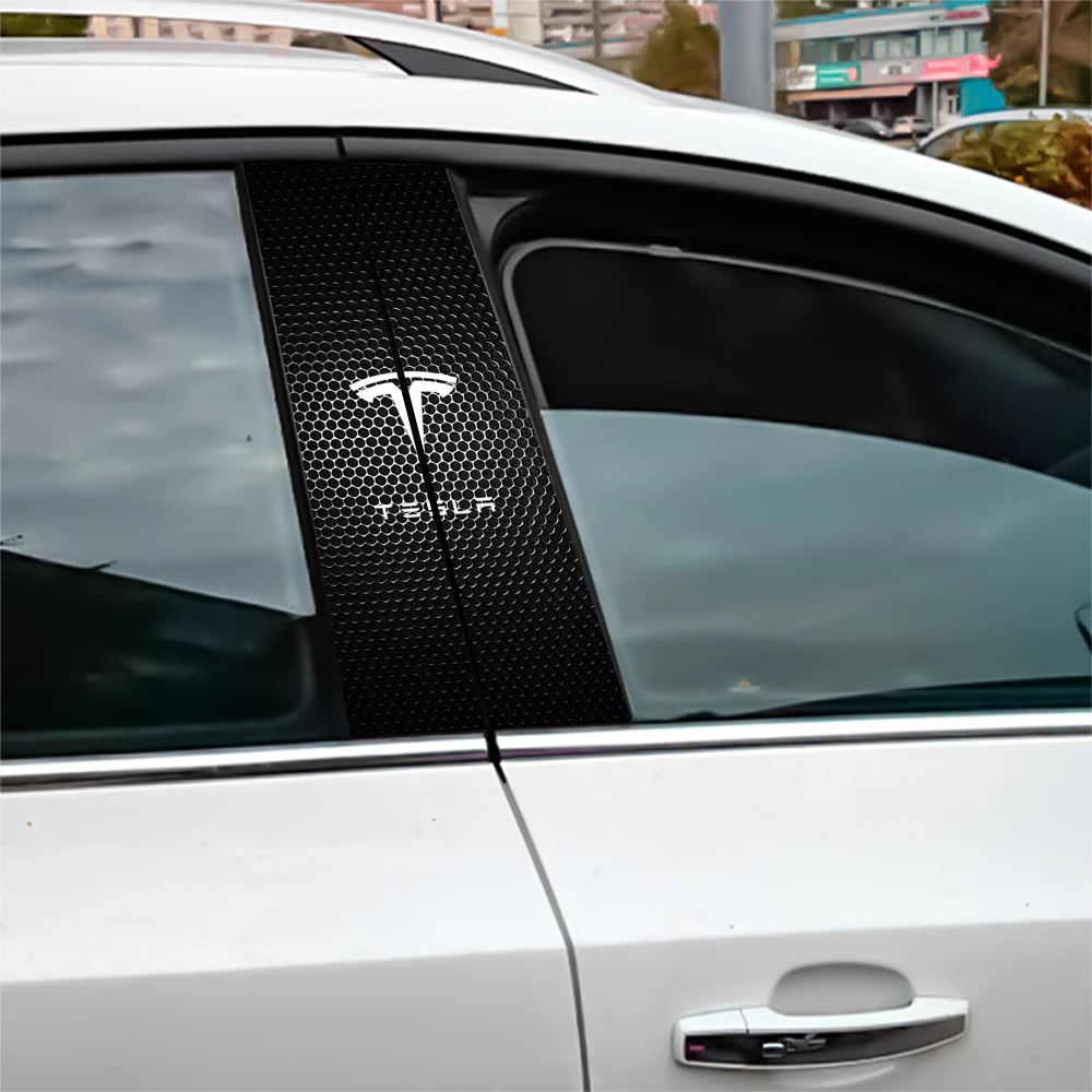 

Автомобильная центральная колонна, декоративная наклейка на крышку, автонаклейка для Tesla Model 3 Model Y Model S Roadster Space K80, аксессуары