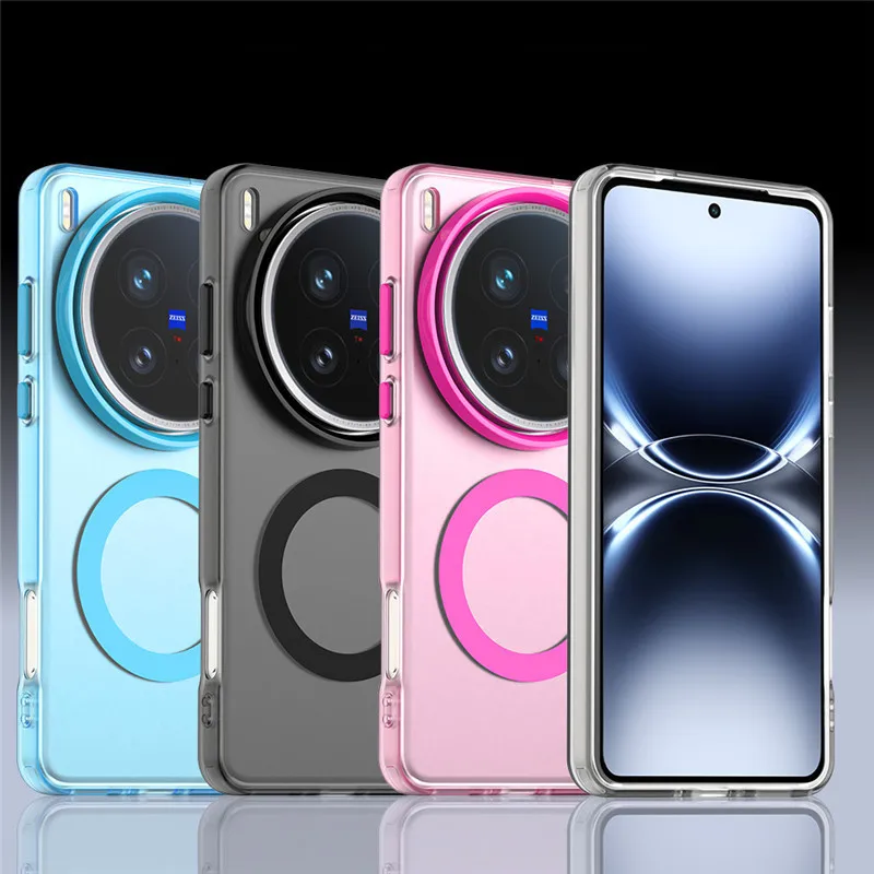 

For Vivo X200 Ultra Case For Vivo X200 Ultra 5G Cover 6.82 inch Translucent Candy Color Matte Shockproof Protective Bumper