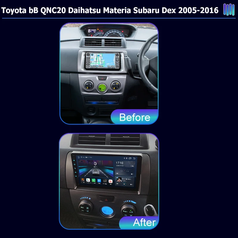 AI VOICE roadivox GPS Android car radio for Toyota bB QNC20 Daihatsu Materia Subaru Dex 2005 2016 Navigation video Multimedia