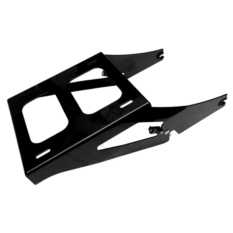 Gloss Black/Chrome Detachable Two-Up Tour Pack Mounting Rack For Harley Softail Sport Glide FLSB 2018-2024