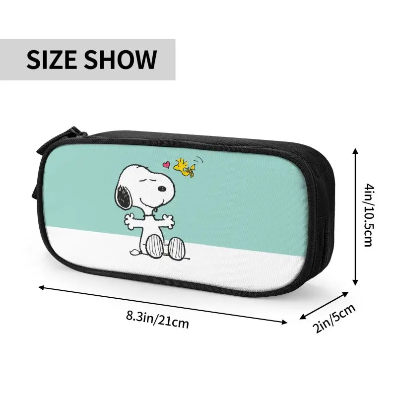 Imagem -04 - Estojo de Grande Capacidade para Meninos e Meninas Acessórios Escolares S-snoopys Anime Caixa de Lápis Kawaii Personalizado