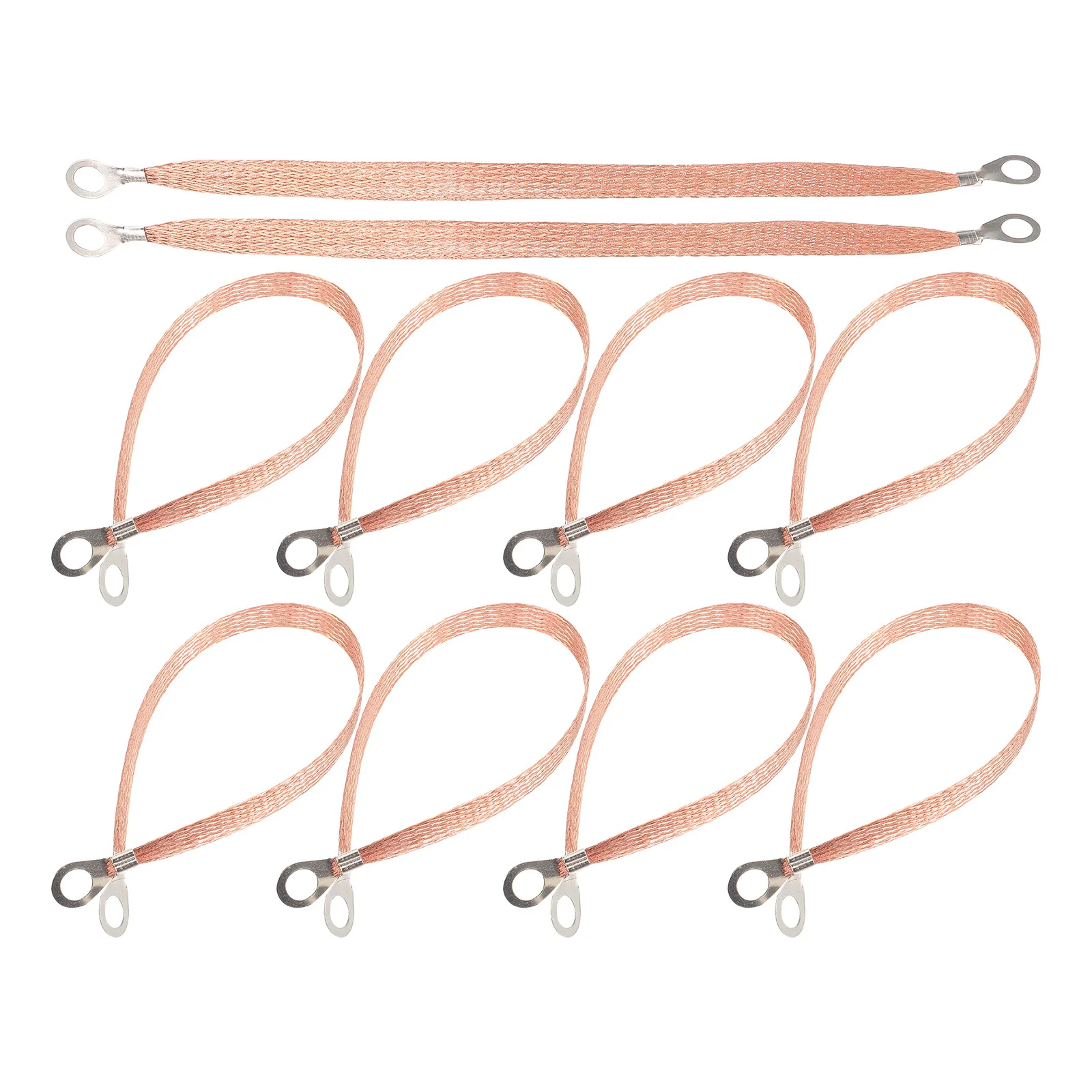 

10Pcs Automotive Ground Straps Copper Durable Grounding Cable Straps Reliable to Chassis Ground Wire Grounding Wire