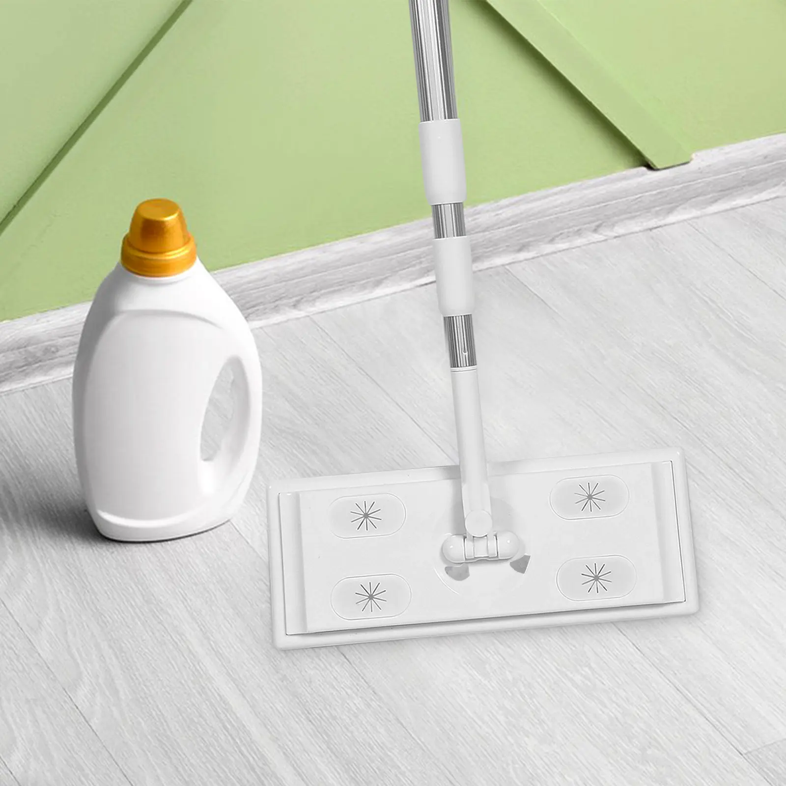3 Section Telescopic Electrostatic Dust Collector Mop Adjustable Rod Floor Wipes Flat Mop Home Cleaning Tool Floor Wipes