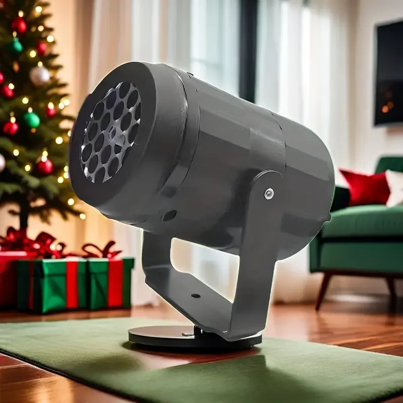 USB Powered Christmas Snowflake Projector Light Rotating Snowfall Projection Lamp for Christmas Halloween & Easter Party Decor