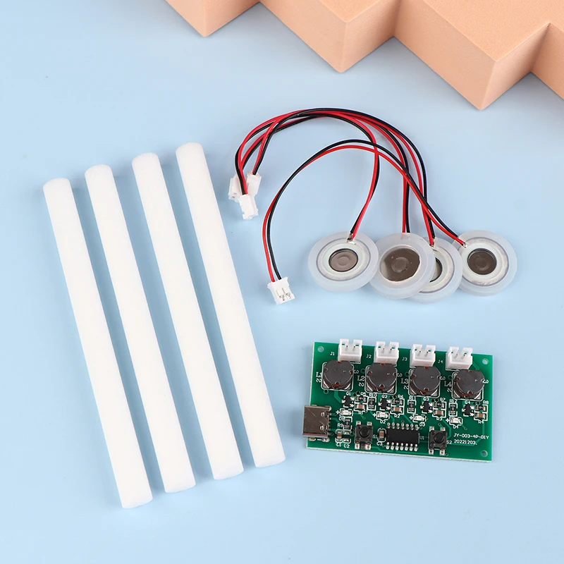 1Pc/1Set DC5V Type-C Mini Humidifier DIY Kits Mist Maker Driver Circuit Board 4 Fogger Atomization Film Sheet Oscillating Module image 3