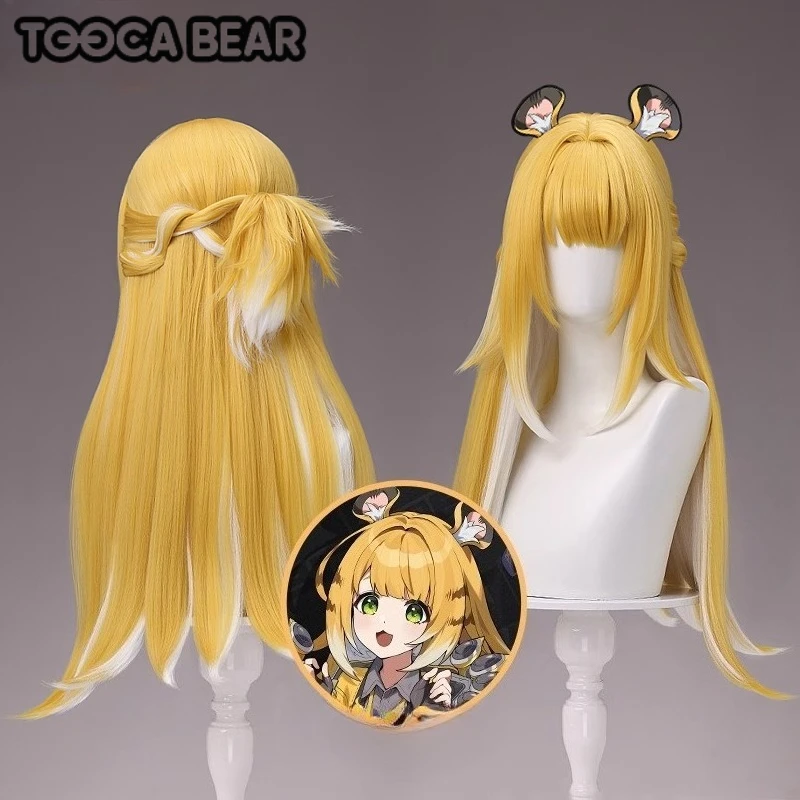 

Zenless Zone Zero Ju Fufu Cosplay Wig Blonde Long Hair Yunkui Summit Heat-resistant Fiber Hair + Wig Cap Halloween Women Cos