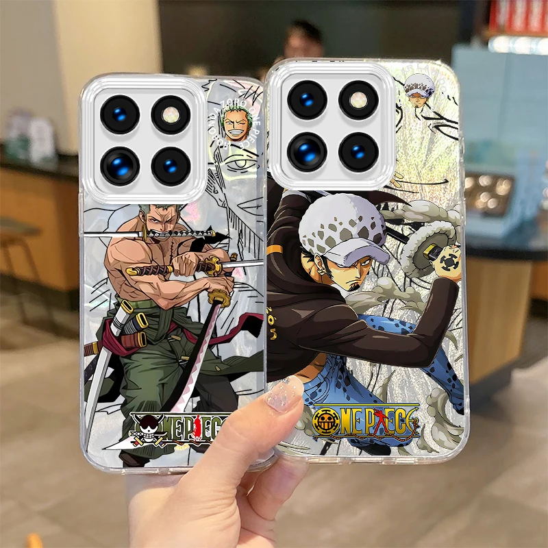 New Anime O-One Pieces Phone Case For Xiaomi 15 Pro Case Poco X6 X3 F6 M6 M4 Pro C75 13T 14T 11X 11 Lite Gradient Non-Slip Cover