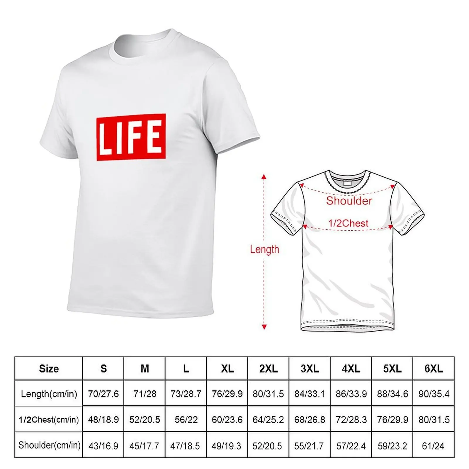 تي شيرت مجلة الحياة تي شيرت رجالي 100% قطن ماركة فاخرة تي شيرت قطن رجالي 100% تي شيرت
