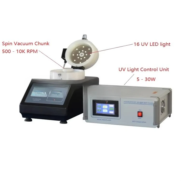 طلاء دوار فائق السرعة 12500 دورة في الدقيقة مع 5 بوصة بحد أقصى مع ظرف مفرغ - VTC-100PAX معدات تجفيف المختبر