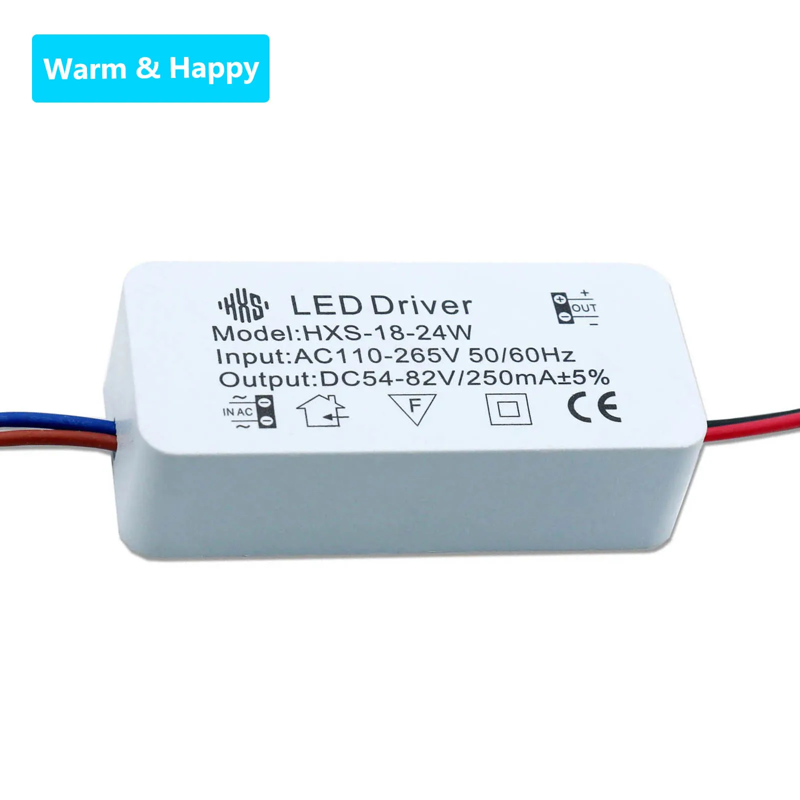 2-3W 3-5W 4-7W 8-12W 13-18W 18-24W 250mA LED Isolation Driver AC110-265V Constant Current Transformer for Spotlight Downlight