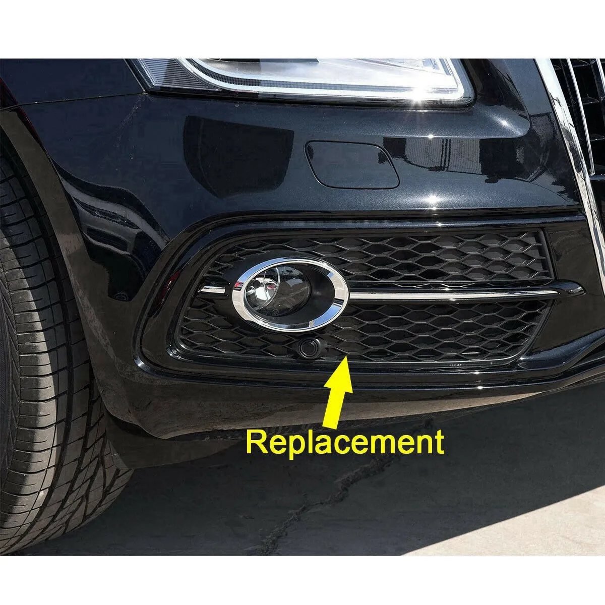 

HONEYCOMB Front Bumper Right Outer Grille RH Fog Lamp Cover For Q5 S-Line 2013-2017 8R0807682N