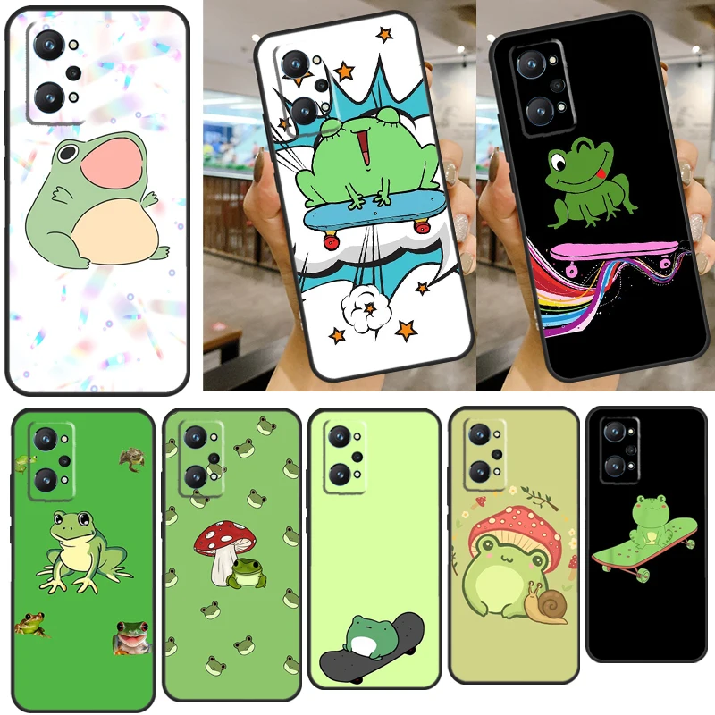 Frog Skateboard Cute Kawaii For OnePlus Nord 2 8T 9R 9 Pro Phone Case Cover For Realme 8 Pro 8i GT Master GT Neo 2 C21