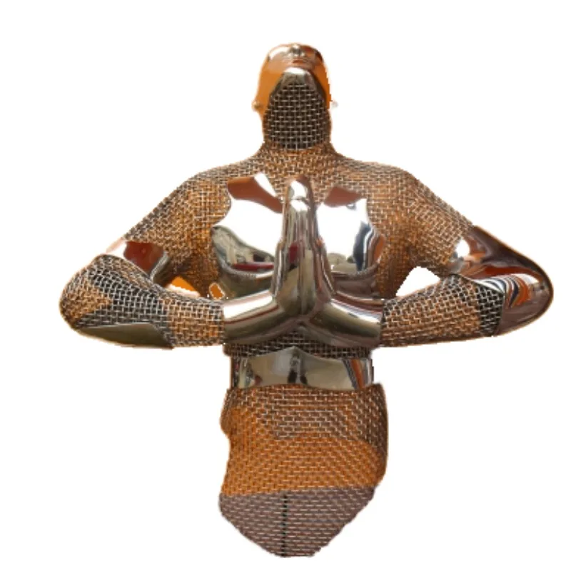 

Themed humanoid metal hollow-out figurine with die-cut print