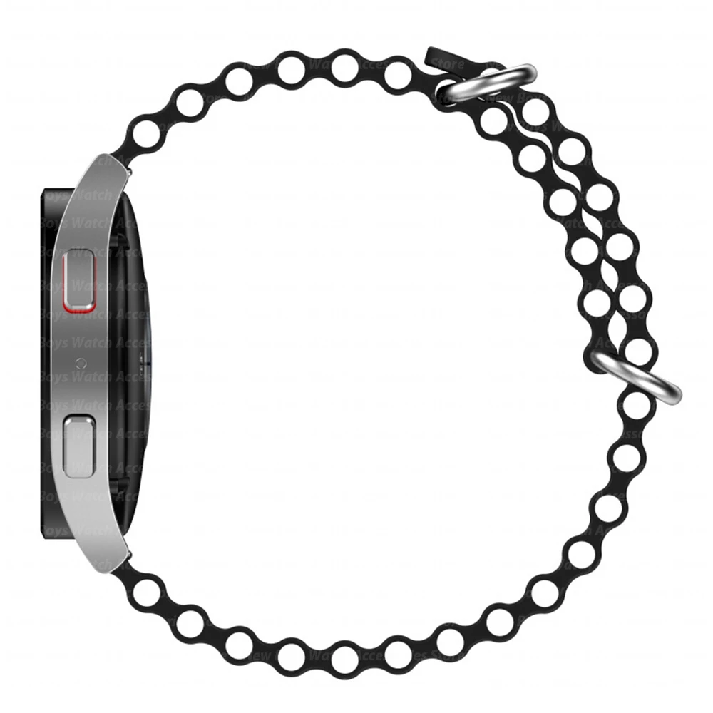 حزام سيليكون المحيط لساعة سامسونج جالاكسي 7 الترا 47 ملم للجنسين سوار رياضي لساعة جالاكسي 7 47 ملم بدون فجوات سوار نهاية منحني