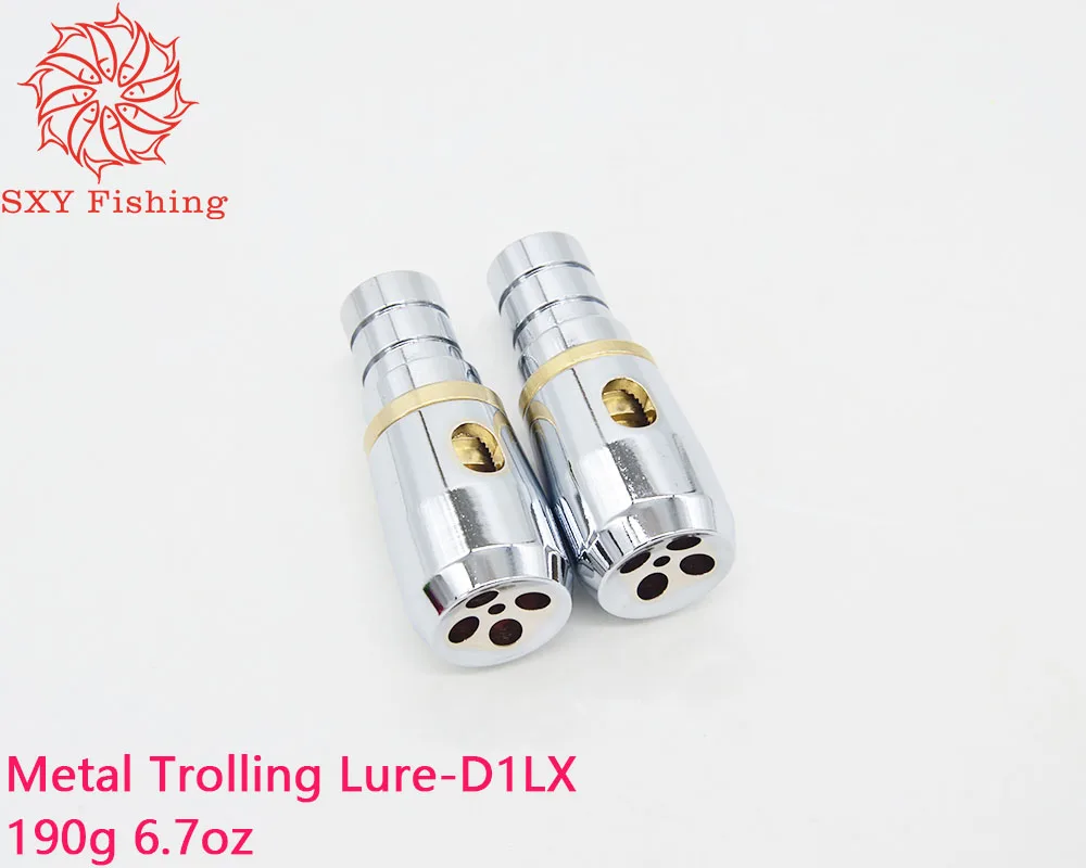 

SXY FISHING D1LX Big Game Lure Металлическая приманка для троллинга DIY Jet с медной головкой Можно установить юбку осьминога Marlin & Wahoo Bait